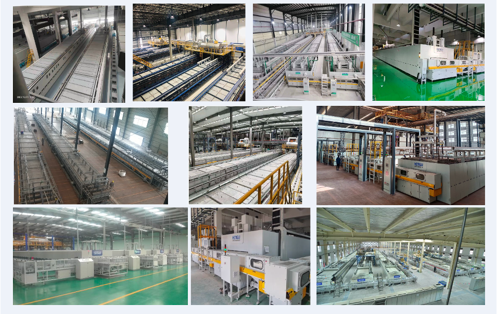 Industrial furnace production-line installations